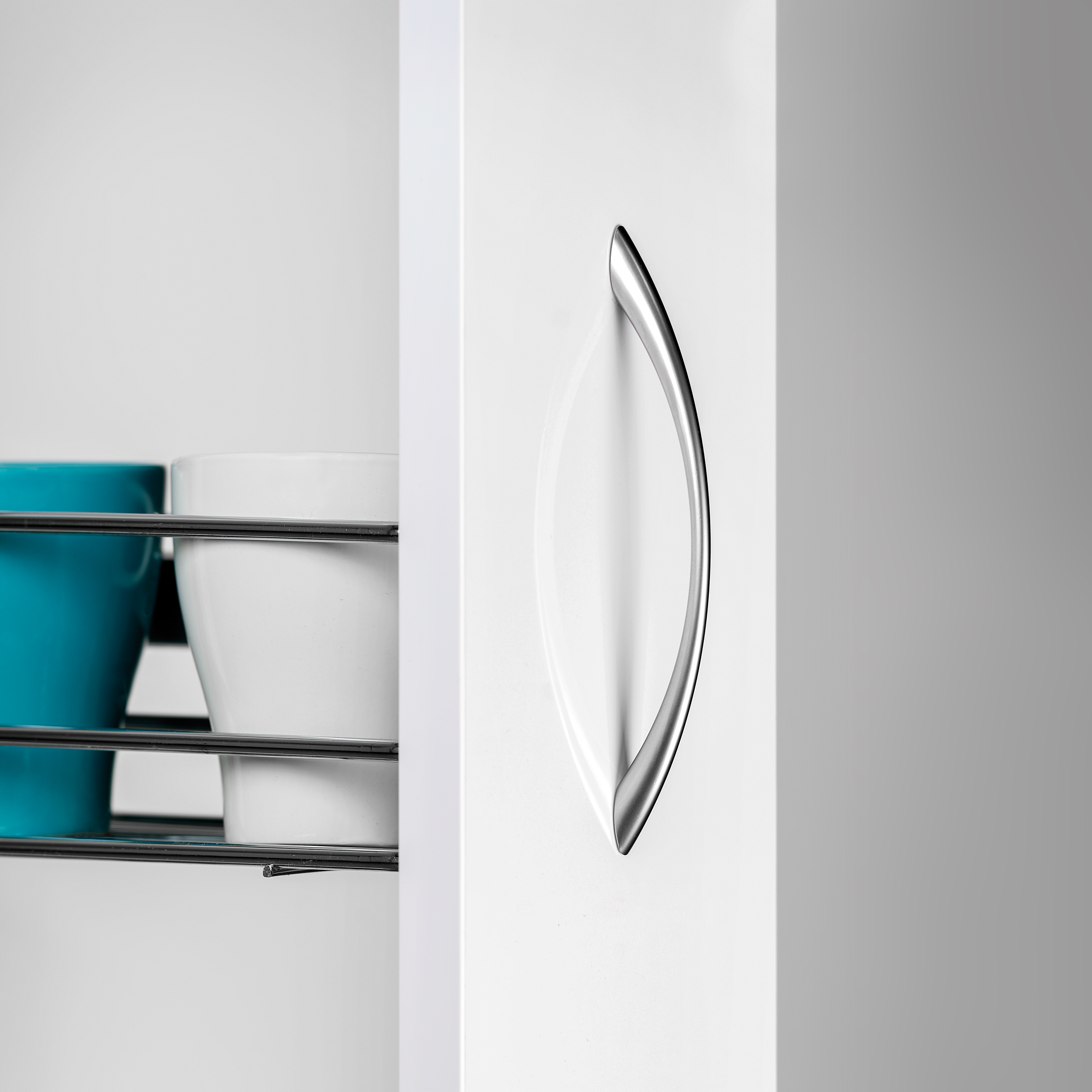 Emuca Tirador para mueble Porto, L 190 mm, intereje 160 mm, Nquel satinado, Acero