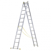 ESCALERA ALUMINIO 2 TRAMOS 12+12 PELDAOS