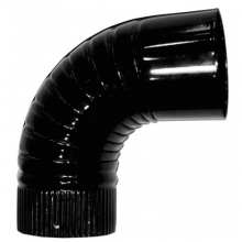 CODO ESTUFA COLOR NEGRO VITRIFICADO  90