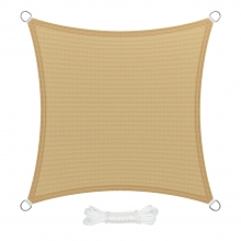Toldo Vela Sombra Jardin Cuadrada 3,6x3,6 metros Beige