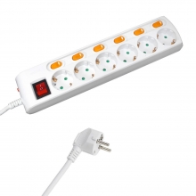 BASE MULTIPLE 6 TOMAS CON TOMA DE TIERRA CON 1 INTERRUPTOR GENERAL Y 6 INDEPENDIENTES**LIQUIDACION**