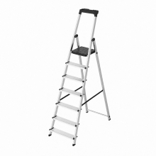 Escalera Aluminio 7 Peda�os Uso Domestico Certificada En 131 Con Bandeja Para Herramientas.