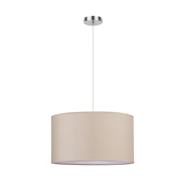 Colgante Chanza 2xe27 Cromo/beis Regx40x40 Cm