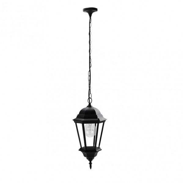 Colgante Exterior Aluminio Regulus 1xe27 Negro  Regx23x23 Cm  Ip44