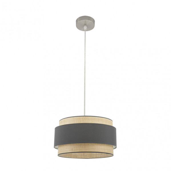 Colgante Kandy 1xe27 Natural/gris Regx40x40 Cm