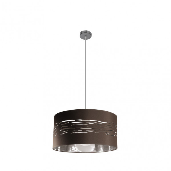 Colgante Niebla 1xe27 Cromo/marrn-plata Regx40x40 Cm