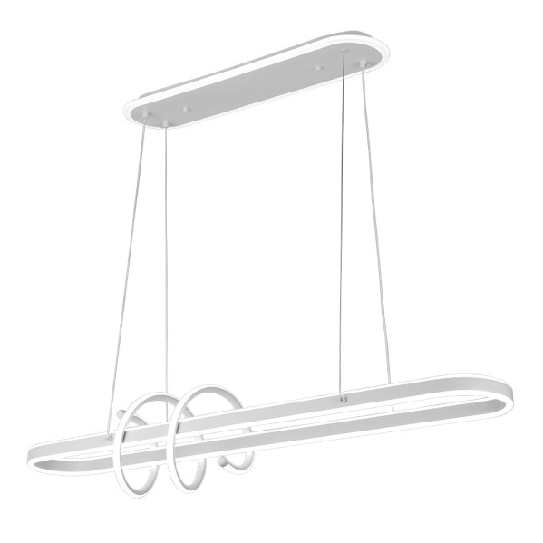 Colgante Paper Blanc 185w 3000-4000-6000k 16380lm  C/luz Ambiente Remoto Y Reg.intensidad Regx100x19cm