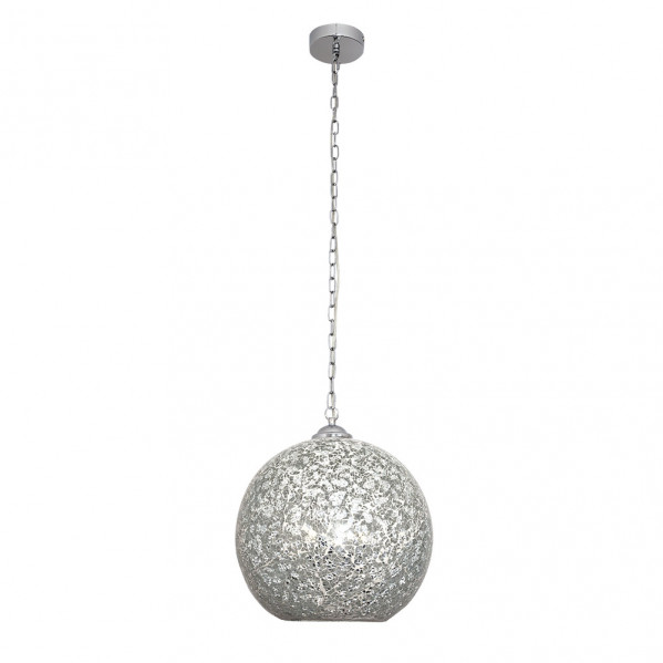 Colgante Tenor 1xe27 Cromo Mosaico Regx30x30 Cm