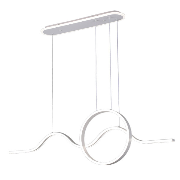 Colgante Year Blanco 177w 3000-4000-6000k 15756lm  C/luz Ambiente Remoto Y Reg.intensidad Regx120x15cm