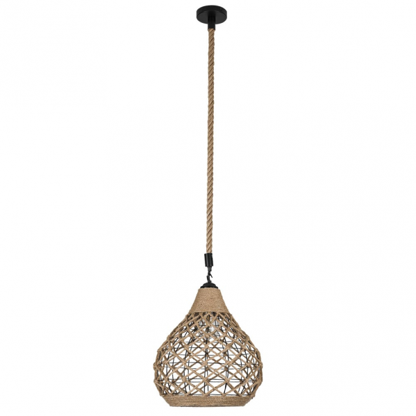 Colgante Yute 1xe27 Cuerda Regx32x32 Cm