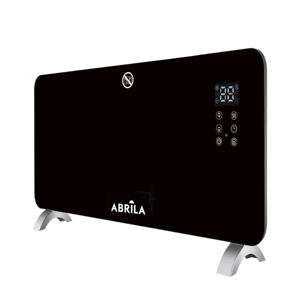 Emisor Termico Cristal Gaban 2000w Negro Control Wifi 2potencias Temporiz.mural/portat.38x92x6,68 Cm