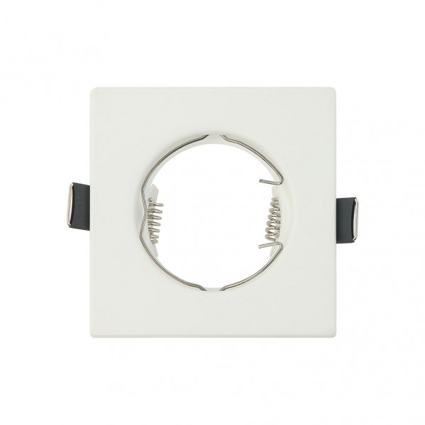 Empotrable  Magura 1xgu10  Cuadrado Blanco Mate 2,5x8,2x8,2  Cm Corte 6 Portalamparas Incluido