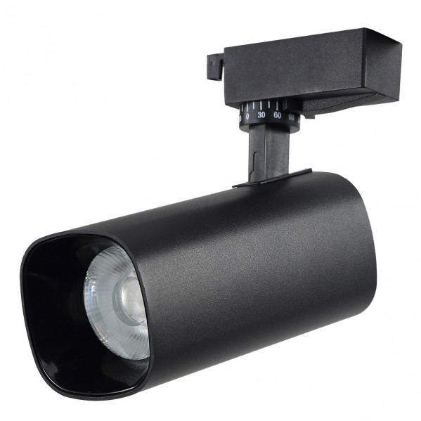 Foco Carril 30w 4000k Alfil Negro 2700lm 36 Orientable 330 Regx19x7,5 Cm
