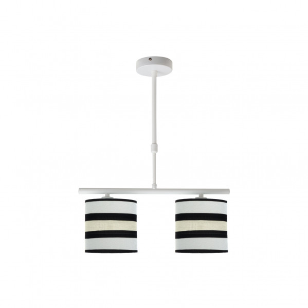 Lampara Karla 2xe14 Blanca/beis Regx43x14 Cm