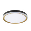 Plafon Claribel 60w 3000-4200-6500k Negro/oro 7,5x50x50cm 5400lm C/remoto Y Memoria