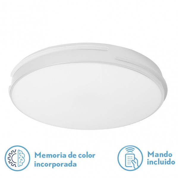 Plafon Riad 96w 3000-4000-6000k Blanco Red.5x51,5d 7680lm Reg.intens.c.remoto C/memoria