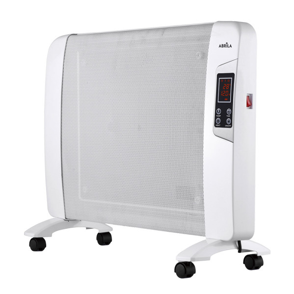 Radiador De Mica Abrigo 2000w 1elemento Blanco C/remoto Temporizador Display Termostato Reg.54x82,5x27cm