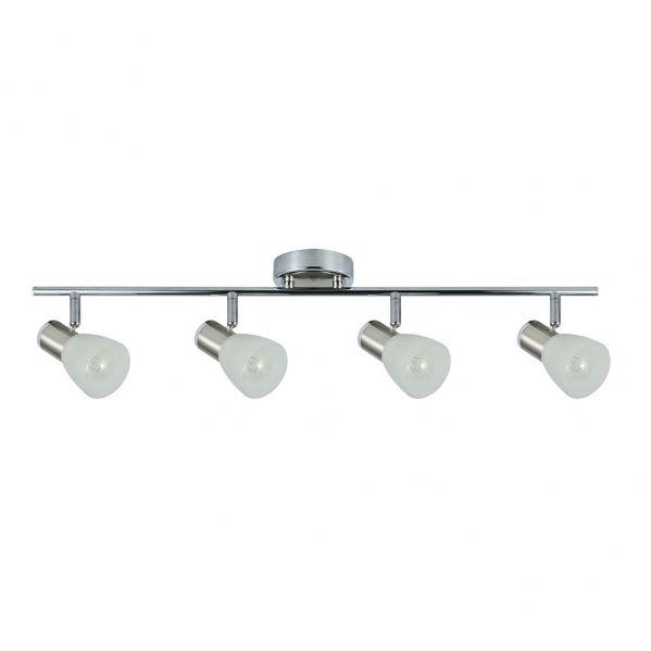 Regleta Cholo 4xe14 Cromo/niquel  16x69,5x10 Cm