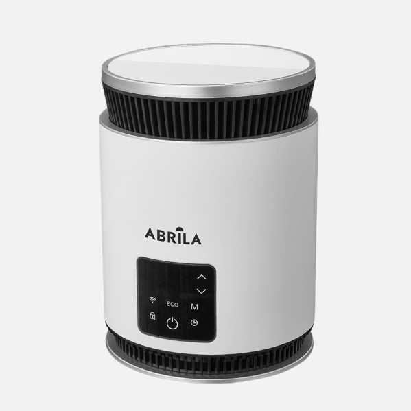 Termovent.ceramico Ptc Atica 1800w Blanco/negro 2pot.motor Dc,temp.regulable,temporiz.24h,25,2x18,5x18,5cm