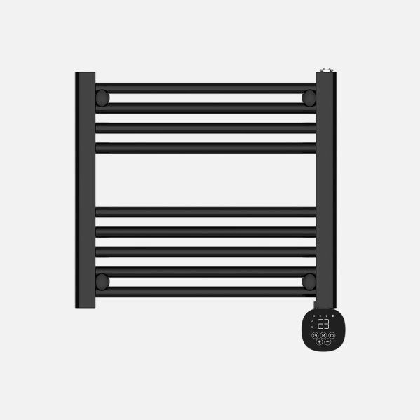 Toallero Electrico Scuti Negro 300w 3modos Display  Tactil Anti-hielo Temporizador 54x52x9cm