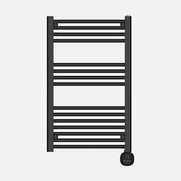 Toallero Electrico Scuti Negro 500w 3modos Display  Tactil Anti-hielo Temporizador 89x52x9cm