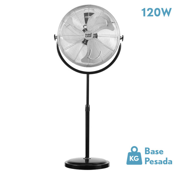 Ventilador De Pie Trascias 120w Negro Regx55x55 Cm  3 Velocidades Orientable