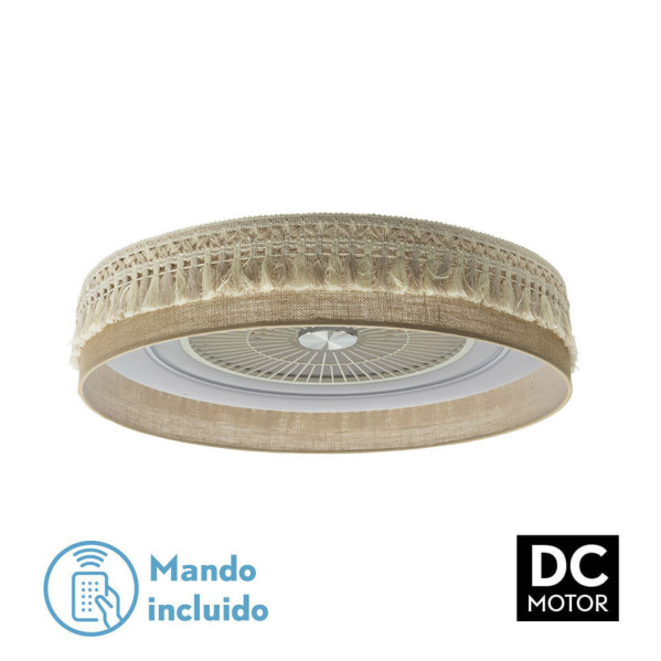Ventilador Dc Ekaterina 72w Saco 5 Asp 6 Veloc. 60d 3 Colores 6120lm Remoto, Memoria, Reg.Intensidad Y Temporizador