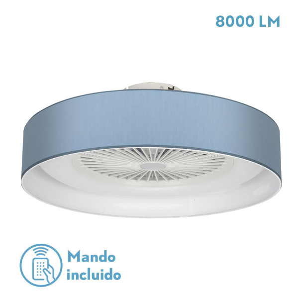 Ventilador Ibor 72w Azul 5 Asp.60d 3000-4000-6000k 8000lm Inten.reg.remoto.temporiz.memoria