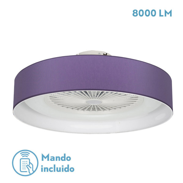 Ventilador Ibor 72w Lila 5 Asp. 60d 3000-4000-6000k 8000lm Inten.reg.remoto.temporiz.memoria