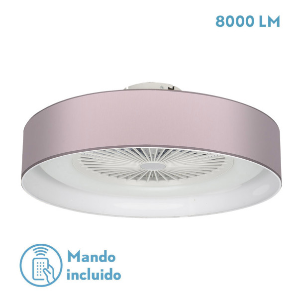 Ventilador Ibor 72w Rosa 5 Asp.60d 3000-4000-6000k 8000lm Inten.reg.remoto.temporiz.memoria