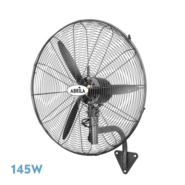 Ventilador Pared Indust.borrasca Negro 3velocidades 145w 3aspas Fijo Y Rotatorio 60x56x30cm
