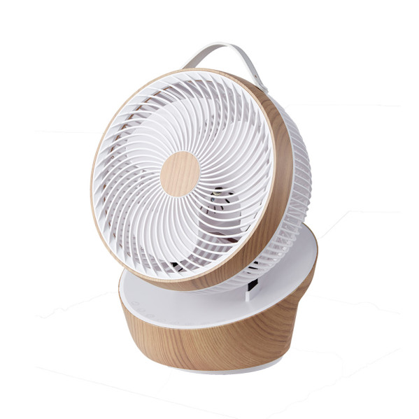 Ventilador Sobremesa Petirrojo Blanco/madera 25w 12vel 3asp Motor Dc Remoto,temporizador 36,3x27,5x24,8cm